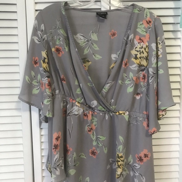 torrid Tops - Torrid Lily Flower Wrap Blouse